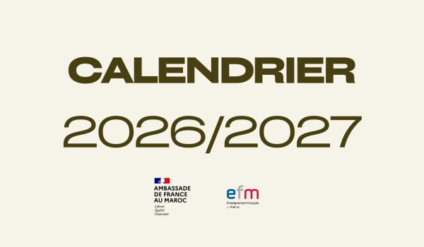 Calendrier année 2026-2027